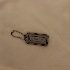 Coach Gray Leather Keychain